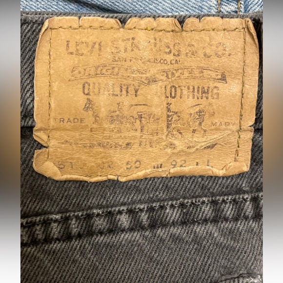 Rare 1990s Vintage Australian Faded Black Levis Denim Jeans / W 34 / Ora… - Picture 6 of 9